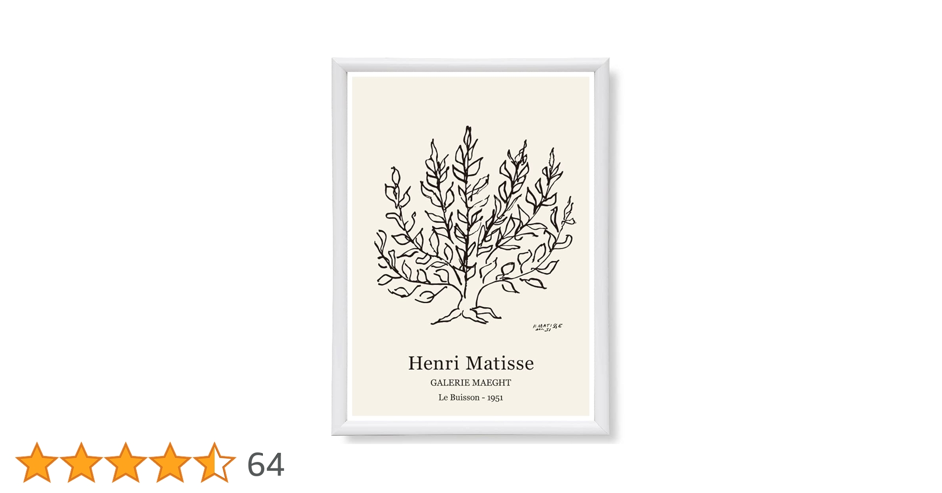 Amazon.co.jp: アンリ マティス ポスター アートポスター 低木